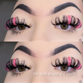 Bunt russische falsche Wimpern Puppenfarbe Russische Wimpern